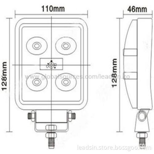 15W Work Light with PMMA Lens, Aluminum Alloy, Waterproof IP67